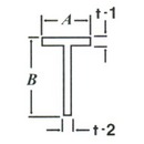 Aluminum Extrusions Architectural Shapes TEES 6063-T52