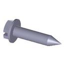 Hex Washer Slotted Head Screw, Inch