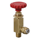 489 SERIES NEEDLE VALVE - 10-32, 1/8" NPT, 1/8" BARB, 1/4" COMPRESSION