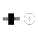 Round Double Stud Vibration Mount