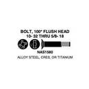 100 degree Flush Head Bolt