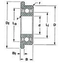 DDRIF Series Flanged Shielded Miniature/ Instrumentation Ball Bearings