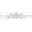 Turnbuckle Assemblies - Stub & Stub, 316 Stainless, Stainless Steel, Self-Colored