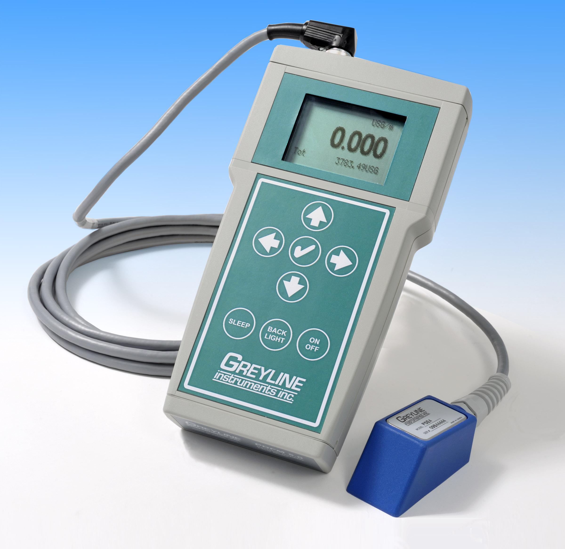Portable Flow Meter Works From Outside A Pipe