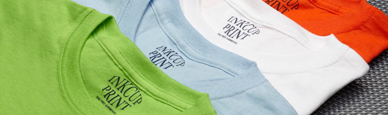 Tagless t-shirt labels - pad printed