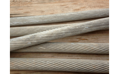 Power Aluminum Wire Conductors on a Wooden Table.