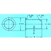 Dimensional Drawing for Specials - Round Can with Flange