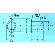 Dimensional Drawing for Specials - Round Can with Flange