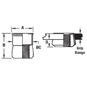 360° Swaging Low-Profile Head Threaded Insert - Open End - Metric 2