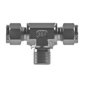 Tube fitting male branch tee