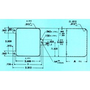 Dimensional Drawing for Specials - Rectangular Can with a Flange