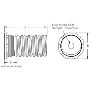 Pem Low-Displacement Head Studs Unified Types FHL//FHLS FHLS-032-10