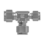 Tube fitting reducing union tee