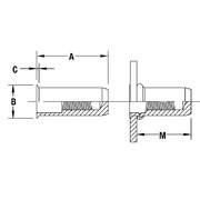 Thin Head Round Body Threaded Insert - Closed End - Metric 2