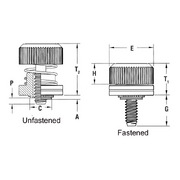 Captive panel screw-Low profile knob, spring-loaded 2