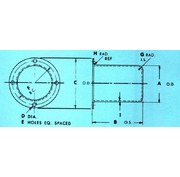 Dimensional Drawing for Specials - Round Can with Flange