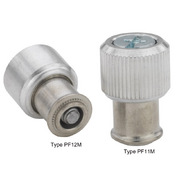 Large knob, spring-loaded –Types PF11M and PF12M