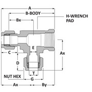 Tube fitting female run tee