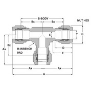 Tube fitting union tee