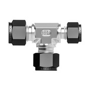 Tube fitting reducing union tee