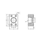 SAE J518 C62 / ISO 6162-2, Flat Face, NPTF, In-Line Flanges from Main ...