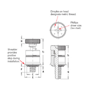 Captive Panel Screw, Screw Head Spring loaded, Self Clinching-PF7M 2
