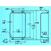 Dimensional Drawing for Specials - Rectangular Can with a Flange & Cover