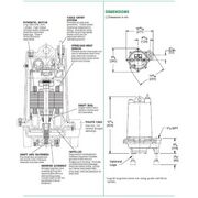Dimensions (MyersÂ® MG200 Series 2 HP Grinder Pumps)