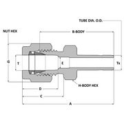 Tube fitting reducing connector