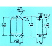 Dimensional Drawing for Specials - Rectangular Can with a Flange & Cover