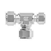 Tube fitting reducing union tee