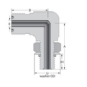Male SAE/MS Positionable Elbow
