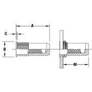 Thin Head Knurled Round Body Threaded Insert - Closed End - Metric 2