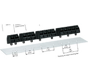 Wago 862-694 4 Pole 32 A 16 Connexion Chassis Mount Terminal Block Blanc