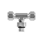 Tube fitting male straight thread branch teel