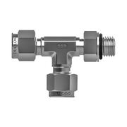 Tube fitting straight thread male run tee