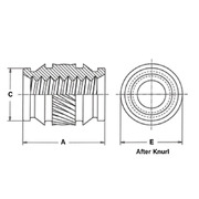 Heat Staking Insert, Symmetrical, Thru-Threaded 2