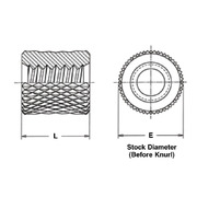 Molded-in Threaded Inserts, Thru-Threaded, Knurled 2