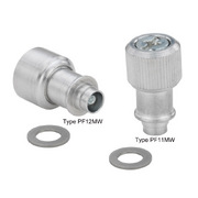 Large knob, spring-loaded –Types PF11MW and PF12MW