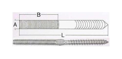 RH "1/4"-28 x 3 Ft Length 2 Units 316 Stainless Steel Threaded Rods 