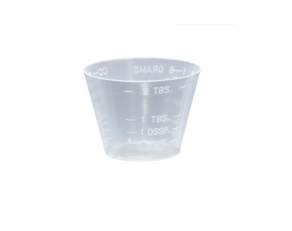 Small Measuring Cup with Lid, Cup, Medication Cup, Dispensing Cup, Measuring Cup, Size: 20 mL, Blue