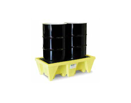 48 x 48 Plastic Nestable Drum Pallet w/ Safety Lip