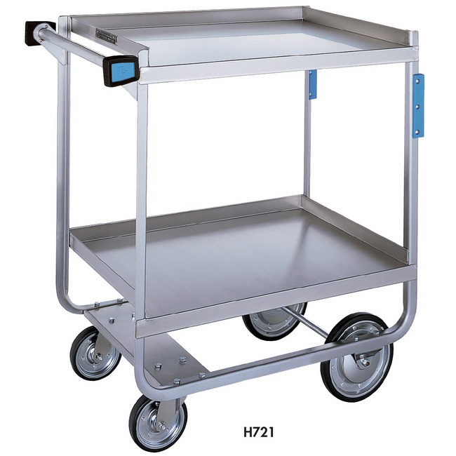 Rubbermaid Utility Cart, Ergonomic Handle, 16 x 30, 2-Shelf, 500 Lb. Load