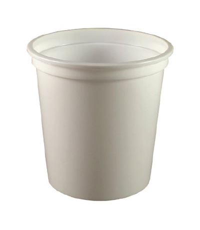 6-Gallon 90mil White Food Grade Plastic Pail for Emergency Storage