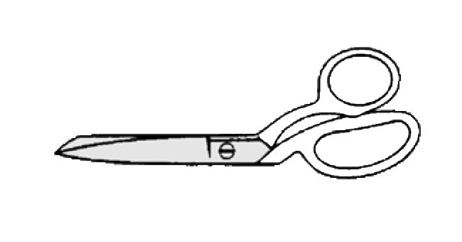 Carpet Shear w/Ring, Curved, Coated Handle, 9-Inch - G718LRC