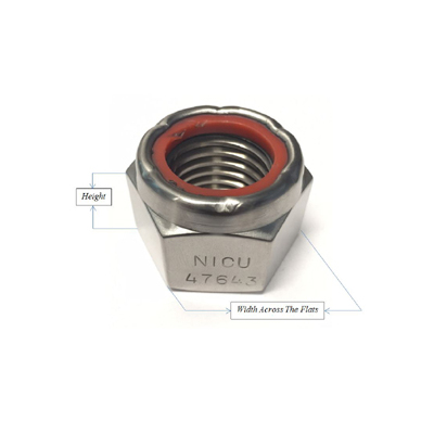 A4 MARINE GRADE STEEL NYLOC NUT Nylon Lock Insert Corrosion Vibration Resistant 