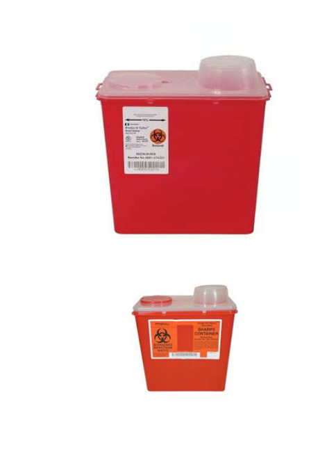 Covidien 1 Gallon Red Sharps-A-Gator Sharps Container w/Slide Lid