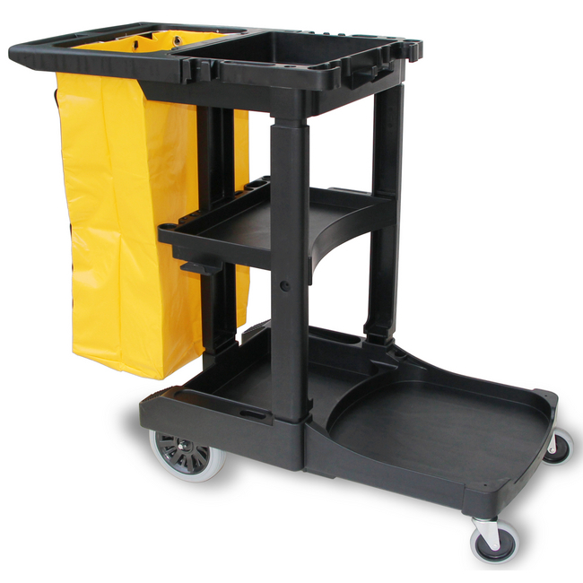  Rubbermaid Commercial Products Heavy Duty 3-Shelf Rolling  Service/Utility/Push Cart, 200 lbs. Capacity, Black, for  Foodservice/Restaurant/Cleaning/Workplace : Office Products