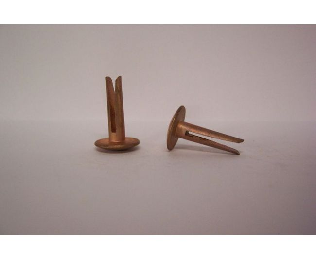Steel Oval Head with A Brass Finish. 9/64 Diameter X 3/8 Length Pack of 500 Split Rivet 5/16 Head Diameter .