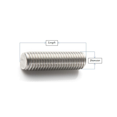 Zinc Plated Steel Fully Threaded Rod Made in US 12 Length Right Hand Threads 1//2-13 Thread Size